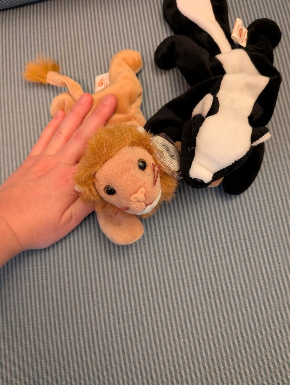 Ty Roary The Lion 1996 And Stinky The Skunk 1995 Beanie Babies